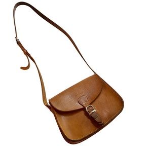 Joy Division Crossbody Leather Saddle Bag